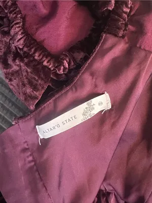 Altar'd State Velvet‎ Sweetheart Mini Dress - Dark Purple thumbnail 5