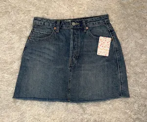 NWT Free People Denim Mini Skirt thumbnail 1