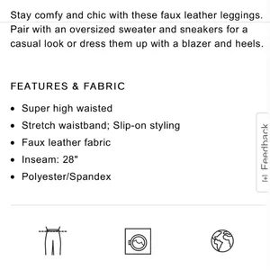 Express NWT high waisted faux Thermal leather pull on leggings Size S thumbnail 10
