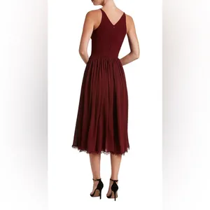 NWT Dress the Population Alicia Dress Burgundy – Size Medium thumbnail 15