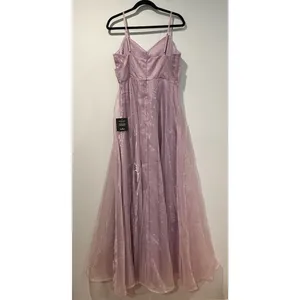 NEW Lulus Formal Gown Large Purple Iridescent Shimmering Prom Hoco Party Wedding thumbnail 2