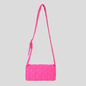Pink Quilted Crossbody Puffer Shoulder Bag Handbag Nwt thumbnail 4