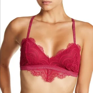 Free People Intimately Swept Away Bra Bralette in Fuchsia NWT thumbnail 1