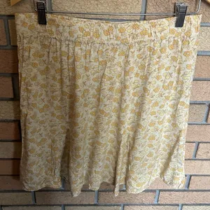Madewell Pull-On Swing Mini Skirt in Piccola Floral Yellow Size Large thumbnail 4