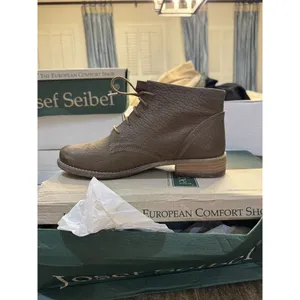 Josef Seibel Sienna Ankle Boots‎ Women's 37 US 6.5 Leather Booties Combat thumbnail 2