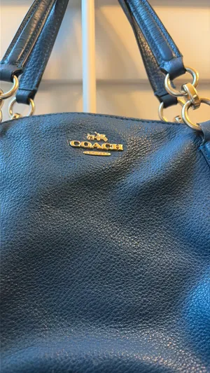 Coach Blue PebbledLeather Shoulder or crossbody bag with silver hardware thumbnail 4