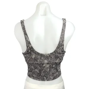 Lululemon Wunder Train Longline Animal Snake Print Sports Bra Crop Tank Top Sz S thumbnail 7
