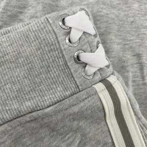 Lauren Ralph Lauren Women Gray Athletic Lounge‎ Pants Side Stripe Lace Up Detail thumbnail 7