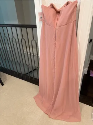 Birdy Grey Winnie Dusty Rose Bridesmaid Dress Medium NWT Strapless Ruffle Maxi thumbnail 6