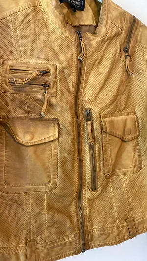 Members Only Camel Colored Leather Jacket thumbnail 5
