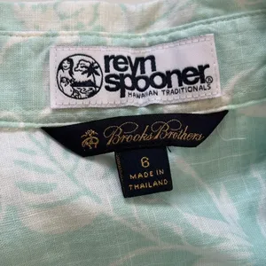 Brooks Brothers Reyn‎ Spooner Hawaiian Traditionals Shirt Dress Sz 6 Blue White thumbnail 4