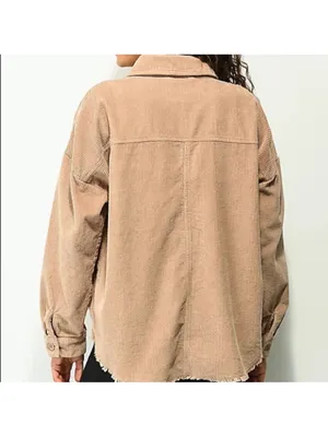 Empyre Aria Tan Corduroy Shirt Jacket shacket Size Small thumbnail 3