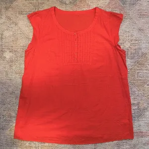 Dress Barn Embroidered Cap Sleeve Button Front Top thumbnail 1