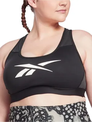 Reebok Plus Size Lux Vector Medium Impact Racerback Bra in Black, Size 1X, NWT thumbnail 10