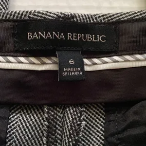 Banana Republic Logan black houndstooth check trousers dress pants, size 6 thumbnail 5