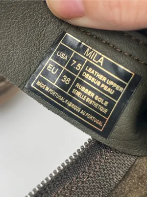 Antonio de Faria Mila Olive Green Suede Ankle Boots Western Zip Portugal Sz 7.5 thumbnail 9