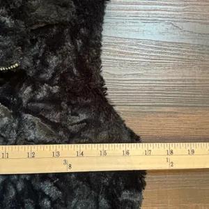 Armani Exchange Reversible Faux Fur Vest Black Full Zip Pockets Small Luxury thumbnail 3