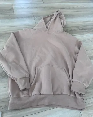 Trendy Queen Womens Oversized Hoodie Khaki Tan Fleece Pullover Sweatshirt Small thumbnail 1