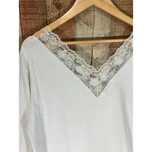Vtg 80s Christian Dior Saks Fifth Avenue Lace Nightgown Cream White Slip Dress thumbnail 11