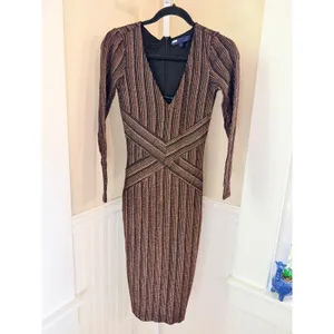 Rachel Rachel Roy Copper Quinn Metallic‎ Bodycon Dress Size Small thumbnail 2