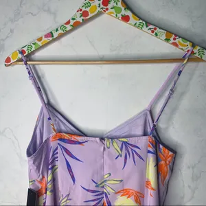 Lulu’s Quinlynn Floral Lavender Midi slip Dress thumbnail 8