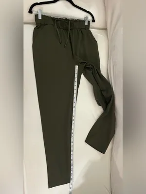 Lululemon Stretch High Rise Pants 7/8 Length Dark Olive Size 6 thumbnail 7