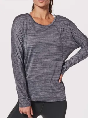 Lululemon Set To Sweat Long Sleeve Top Lightweight Activewear Yoga Athleisure thumbnail 1