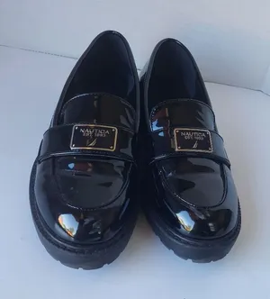Y2k Nautica Preppy Black Patent Loafers Size 8 1/2 thumbnail 1