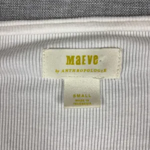 Maeve Anthropologie Baby Girl Shirt Womens Small White Square Neck Long Sleeve thumbnail 3