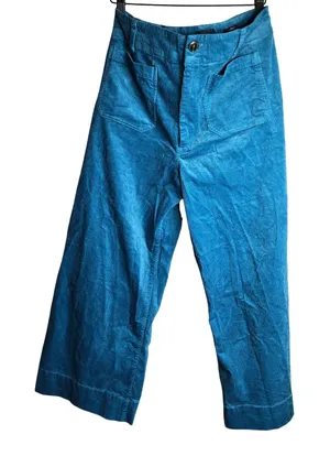 Anthropologie by Maeve Blue Corduroy Wide-Leg Pants Size: 32 thumbnail 1