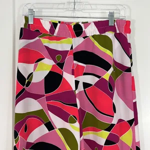 V Cristina Small Pink and Black Pop Art Wide Leg Pants thumbnail 4