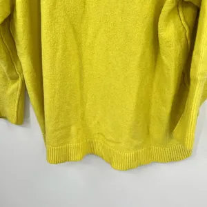 FREE PEOPLE Afterglow Lime Yellow Mock Neck oversized Sweater Top Size small thumbnail 4