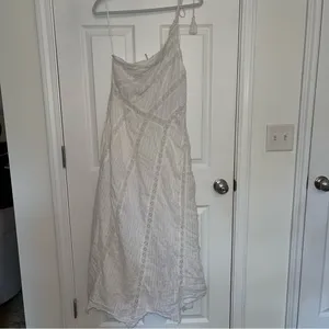 NWOT Free People White Bella One Shoulder Maxi Dress Boho - Size S‎ thumbnail 7