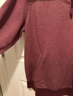 Aeropostale Men’s Two Tone Burgundy Quarter Zip Pullover Size L thumbnail 5