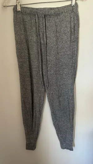 Aerie Drawstring Jogger Pants with Pockets Size XS Gray thumbnail 1