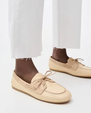 Sperry Boat Shoes Slimboat WM Women's Size 10 Beige Raffia Loafers NWOT thumbnail 1