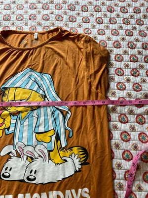 Bellabu Bear Bamboo Garfield I Hate Mondays Shirt size small thumbnail 6