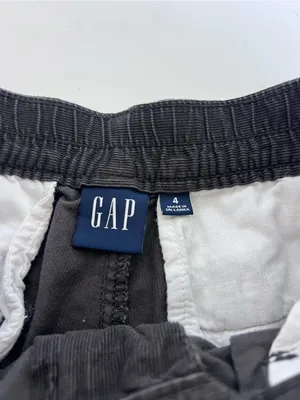 GAP Women's High Waisted Tapered Corduroy Pants Brown Noir Pleated Front‎ thumbnail 3