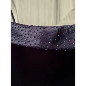 J.R. Nites Navy Blue Velvet Beaded Maxi Dress and Bolero Jacket‎ Set Vintage 10 thumbnail 4