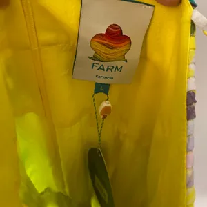 NWT Farm Rio Jellyfish Bouquet Yellow Sleeveless Tiered Maxi Dress Event Large thumbnail 3