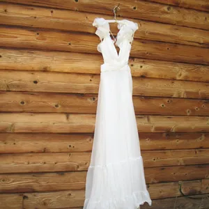 Mac Duggal 67911 Ruffled Tiered Cut Out Chiffon Gown Dress White 6 thumbnail 9