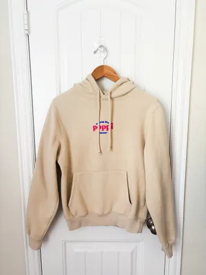 Poppi X Target Stay Juicy Oversized Hoodie Beige Size XS thumbnail 3