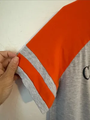 Women’s Grey & Orange Raglan Halloween Graphic Tee - "Come, We Fly" Size Ladge thumbnail 5