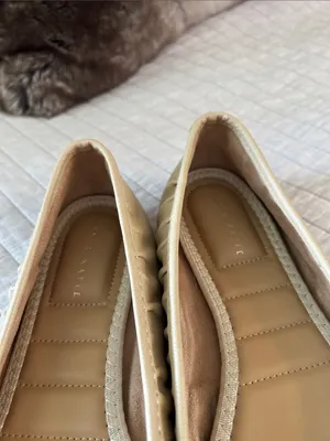 Kelly & Katie nude light tan leather pointed toe bow ballet flats 8 thumbnail 5