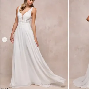 LULUS Bridal Wedding Elegant Sophisticated Floral Sexy Mermaid Gown thumbnail 4