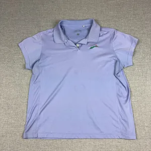 Adidas Golf Polo Shirt Womens Medium Purple Fisher's Island Golf Course thumbnail 1