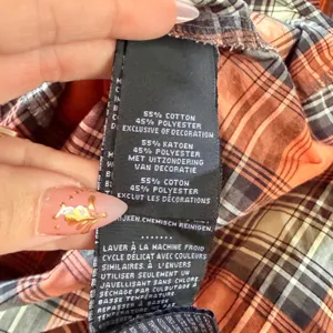 Harley Davidson Plaid Short Slv Snap Button Shirt S Orange Black Biker Western thumbnail 5