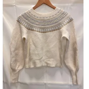 INTERMIX Ari Nordic Wool-Blend Sweater Small Cozy Christmas Fairisle Warm Winter thumbnail 6