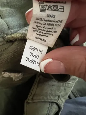 Spanx Stretch Twill Shaping Sage Green Utility Cargo Ankle Pants thumbnail 10