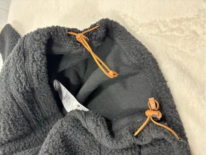 Carhartt Quarter Snap Fleece Pullover Black Tan Relaxed Fit Teddy Jacket size XS thumbnail 9